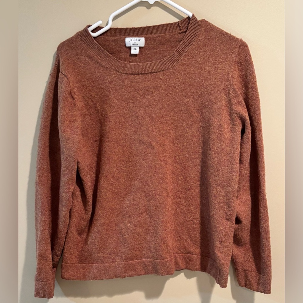 J. Crew Women's Warm Rust Crew Neck Sweater